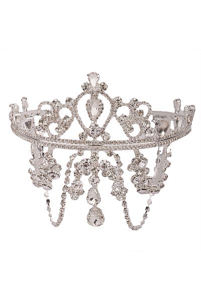 Hayalperest boncuk Stylish Design Sultan Crown Silver Hurrem Model Bridal Crown