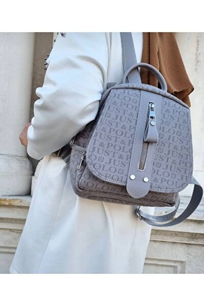 Just Polo حقيبة ظهر وحقيبة كتف نسائية مطبوعة بحروف JustPolo للاستخدام اليومي ...