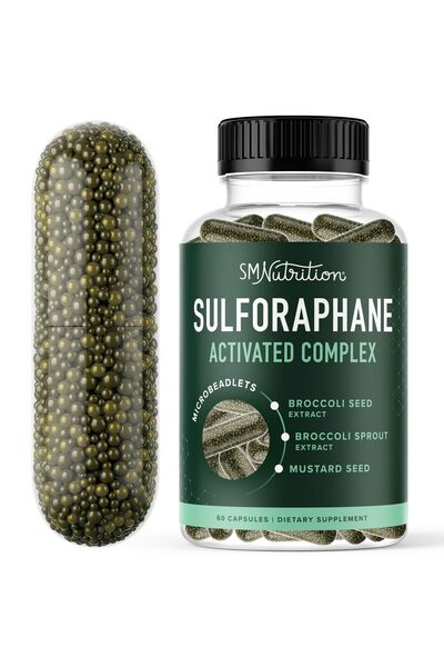 SMNutrition براعم البروكلي 50 مجم من السلفورافان | NRF2، مضادات الأكسدة | دعم...