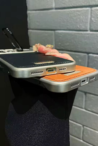 CEPSTOK Apple iPhone 16 Pro Max Kılıf Magsafe Suni Deri Standlı Sert Kapak