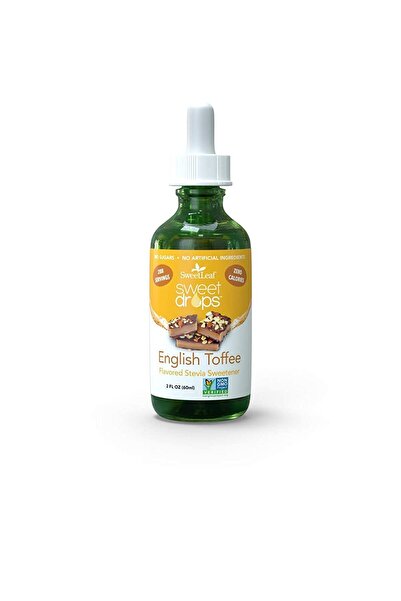 SweetLeaf قطرات ستيفيا السائلة الحلوة - حلويات إنجليزية، خالية من السعرات الحرارية، خالية من السكر، كيتو، 2 أونصة سائلة