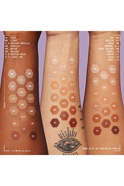 NYX Professional Makeup Bare With Me Concealer Serum, Concealer Makeup For Up To 24Hr Hydration - Vanilla