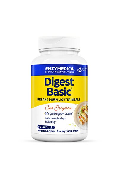 Enzymedica Digest Basic Enzymes for Sensitive Stomachs, Fast Gas & Bloating R...