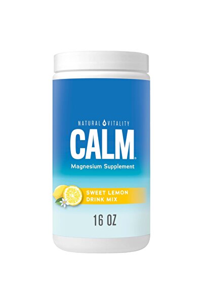 Natural Vitality Calm Magnesium Supplement, Anti-Stress Drink Mix, Vegan, Gluten-Free, Sweet Lemon, 16 oz
