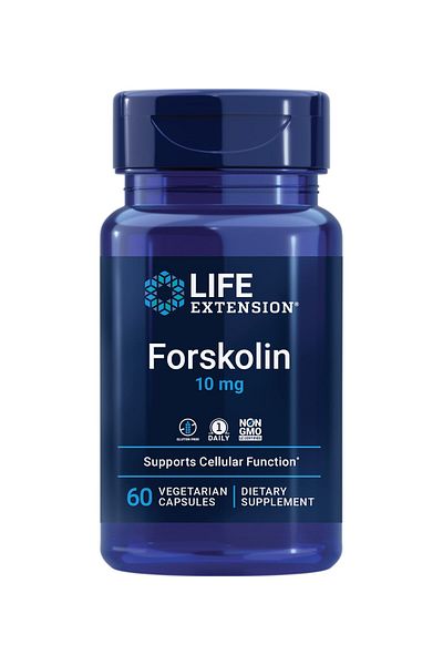 Life Extension Forskolin, Coleus forskohlii, 10 mg Extract, Non-GMO, Gluten-Free, 60 Capsules, 1-2 Month Supply
