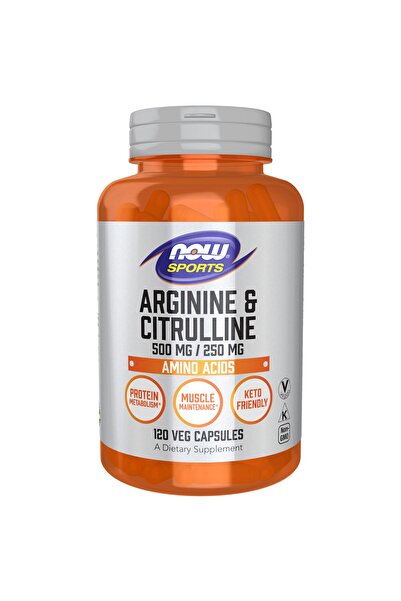 Now Foods Arginine & Citrulline Veg Capsules, 120 count