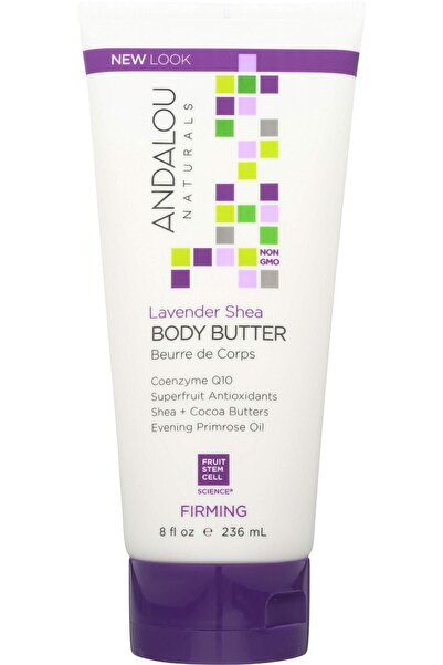 Andalou Naturals زبدة الجسم لشد البشرة، مع زبدة الشيا واللافندر - 8 أونصة