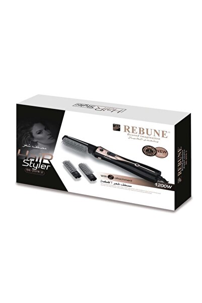 rebune RE-2078-2 أداة تصفيف الشعر الجديدة بقوة 1200 واط (أسود)