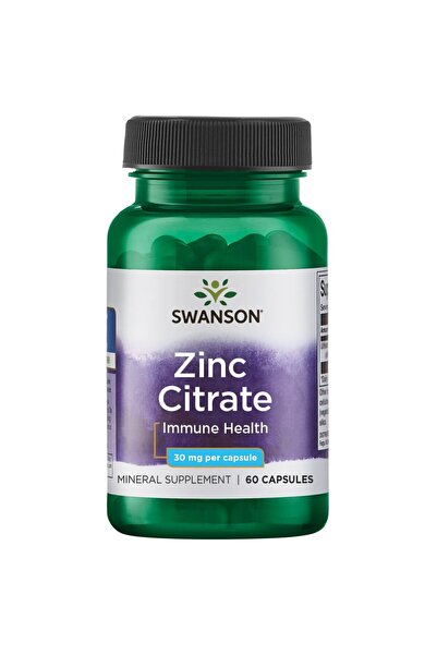 SWANSON الزنك (السترات) 30 مليجرام 60 كبسولة