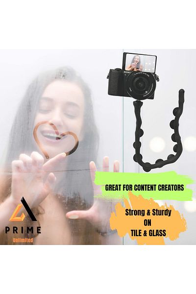 Generic Flexible Suction Arm Tripod for Sony, Canon, Nikon, iPhone, Samsung Smartphone Vlogging