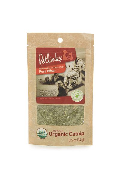 Petlinks Pure Bliss Organic Catnip, Resealable Pouch - 0.5 Ounce