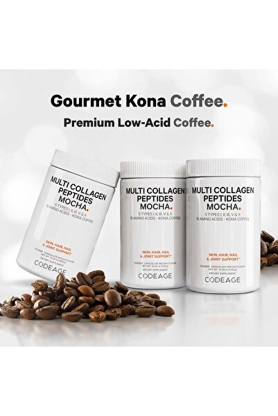 Codeage Multi Collagen Peptides Protein Powder - Chocolate Mocha Coffee - Grass-Fed, Hydrolyzed - 14.39oz