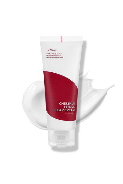 Isntree Chestnut PHA 5% Clear Cream 100ml | Mild Exfoliant for Sensitive Skin | Hydrating Moisturizer