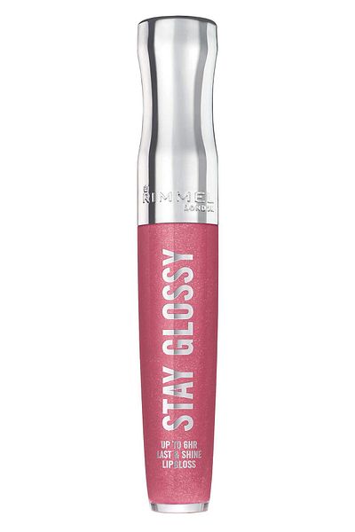 Rimmel Stay Glossy Lip Gloss - Non-Sticky, Lightweight, Shine & Color - 160 Stay My Rose, .18oz