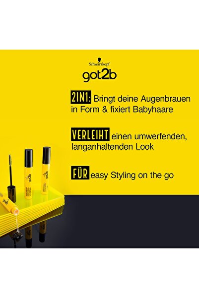 Got2B glue 4 brows & edges, 2in1 brow gel & hair mascara, vegan, 16 ml