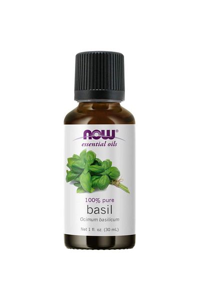 Now Foods NOW Basil Essential Oil, 100% Pure, Vegan, Child Resistant Cap, 1-Ounce