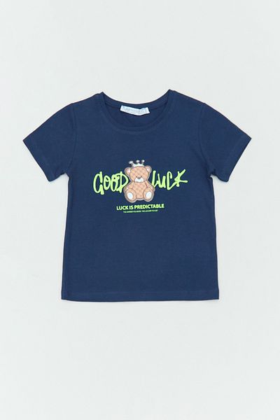 Fulla Moda 100% Cotton Teddy Bear Printed Girl's T-Shirt