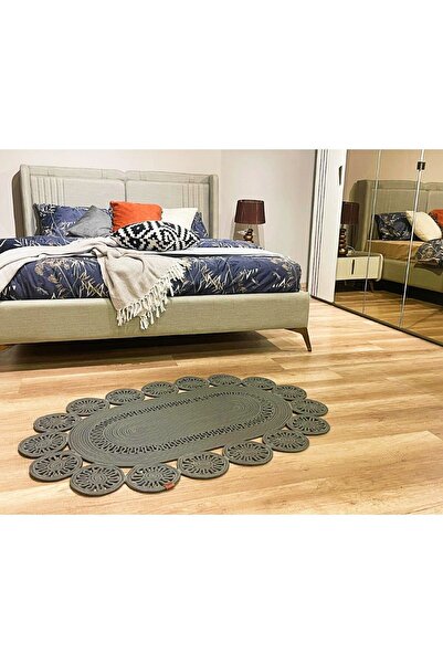 GNG Home Tekstil Jüt Hasır Yıkanabilir Salon Mutfak Balkon Ve Bahçe Royal Ser...