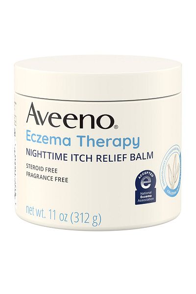 AVEENO Eczema Nighttime Itch Relief Balm with Colloidal Oatmeal & Ceramide, Fragrance-Free, 11 FL OZ
