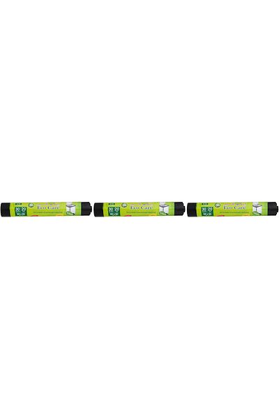Eco Care Black Garbage Bag Roll, 20S - 60X90X3