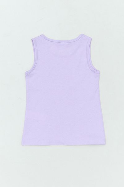 Fulla Moda 100% Cotton Cat Printed Thick Strap Girls' T-Shirt