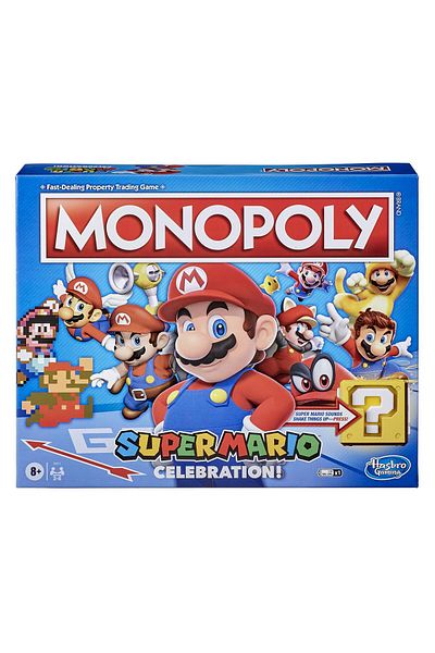 Hasbro Gaming Monopoly Super Mario Edition Board Game for 4 Players, Ages 8+, with Sound Effects