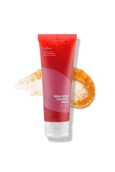 Isntree Rose Calming Face Mask 3.38 oz | 60% Damask Rose Water, Hyaluronic Acid