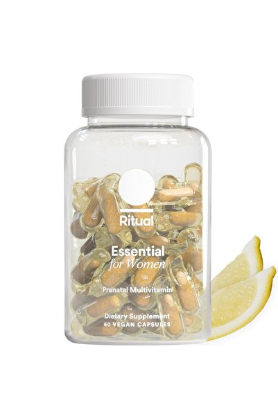ritual Essential Prenatal Multivitamin: Folate, Choline, DHA, Iron, Calcium, Vegan, 30 Days
