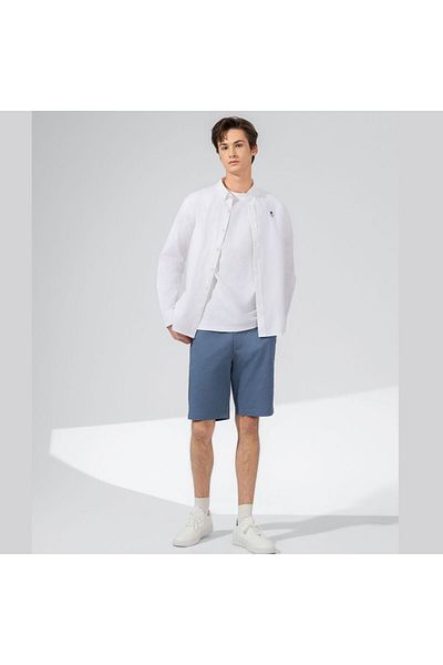 Giordano شورت برمودا رجالي بقصّة Slim Fit من قماش التويل