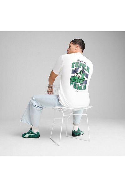 Puma ΓΡΑΦΙΚΑ Ανδρικό μπλουζάκι με χαλαρή εφαρμογή Super PUMA