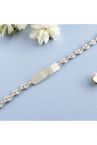 Satürn Silver Kuyumculuk 925 Ayar Gümüş İsimli Bebek Çocuk Bileklik Künye