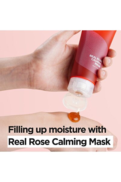 Isntree Rose Calming Face Mask 3.38 oz | 60% Damask Rose Water, Hyaluronic Acid