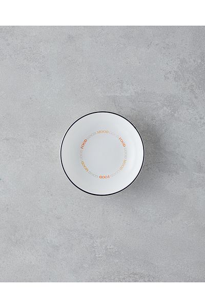 English Home Good Mood Ceramic Snack Bowl 13 cm Orange-Black