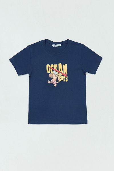 Fulla Moda 100% Cotton Front and Back Printed Boy's T-Shirt