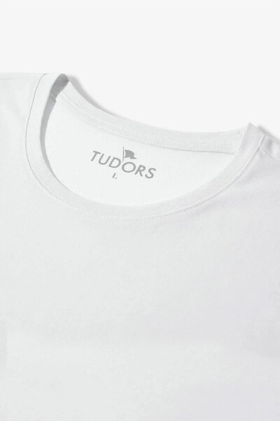 Tudors Unisex 5 Pack Μαύρο-Λευκό T-Shirt Slim Fit 100% βαμβακερό με λαιμόκοψη