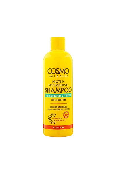 Cosmo Soft & Shine Protein Nourishing Shampoo 480ml, Fortifies and Nourishes Protein, Complex & Vitamin E