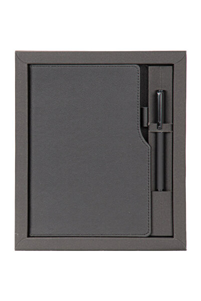 Promosyon Dünyası Karabük-FM Hediyelik Set Füme 15*21 Defter + Roller Kalem