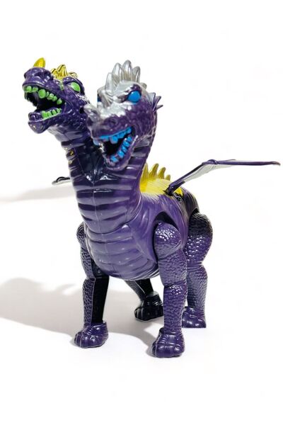 FEN TOYS Trex Çift Kafalı Dinazor Ejderha Işıklı Sesli Yürüyen Oyuncak