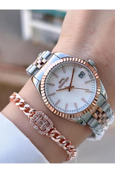 Slazenger Çelik Kordon 2 Yıl Garantili 5 Atm Bileklik Hediyeli Kadın Kol Saat...