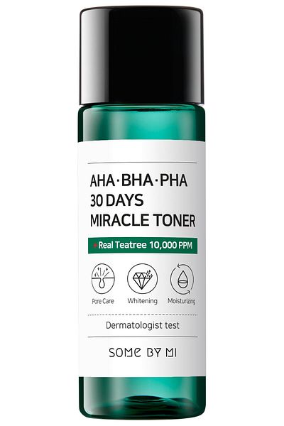 Some By Mi AHA BHA PHA 30 Days Miracle Toner - 30 ml - Mild Exfoliating Daily Facial Toner