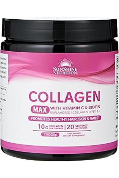 Sunshine Nutrition Nutrition Collagen Max Infused With Vitamin C And Biotin, 20 Servings