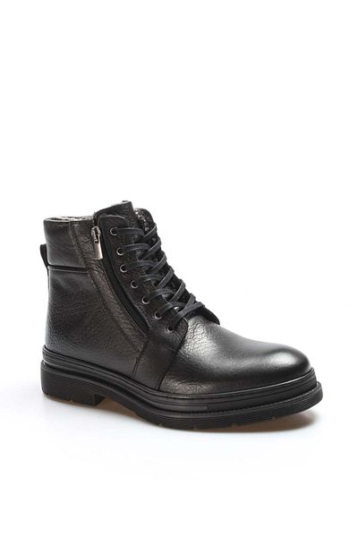 Ayakkabıhane Quality Genuine Leather Black Thick Sole Men's Classic Boots Ah08943191311031