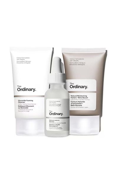 The Ordinary The Clear Set - Glucoside Cleanser + Salicylic Acid 2% + Moisturizing Factors + Beta Glucan