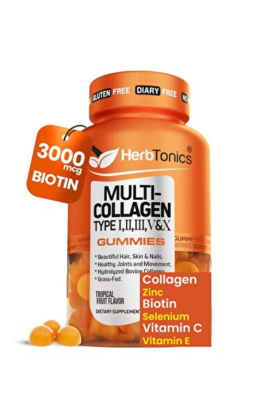 Herbtonics كولاجين متعدد للنساء - فيتامينات للشعر والبشرة والأظافر مع البيوتي...
