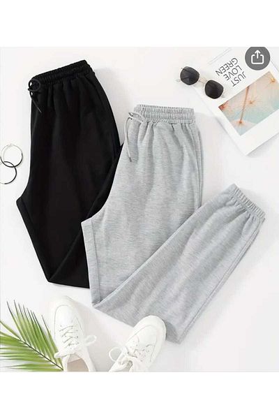 yg ydn giyim Γκρι-Μαύρο Jogger Leg Unisex