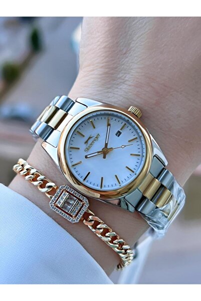 Slazenger Steel Cord 2 Years Warranty 5 Atm Bracelet Gift Women Wrist Watch B...