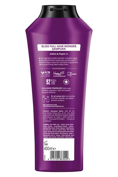 Gliss Full Hair Wonder Anti-Hair Loss Shampoo 400 ml