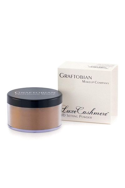 graftobian HD LuceCashmere Setting Powder - No FlashBack, Matte, Silky Finish (Pecan Pie, 0.7 oz)