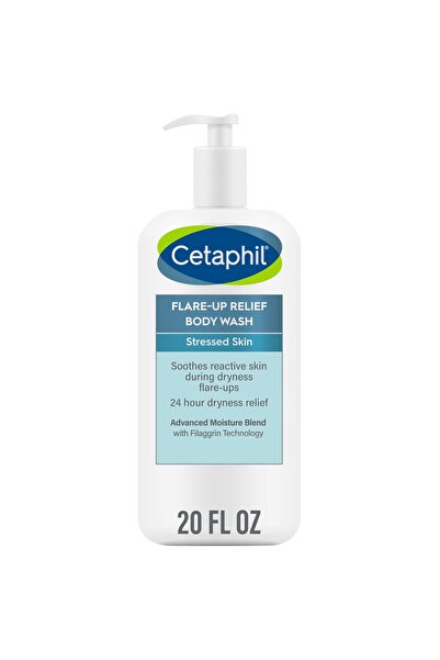Cetaphil غسول الجسم Flare-Up Relief مع دقيق الشوفان الغروي، يهدئ البشرة شديدة...
