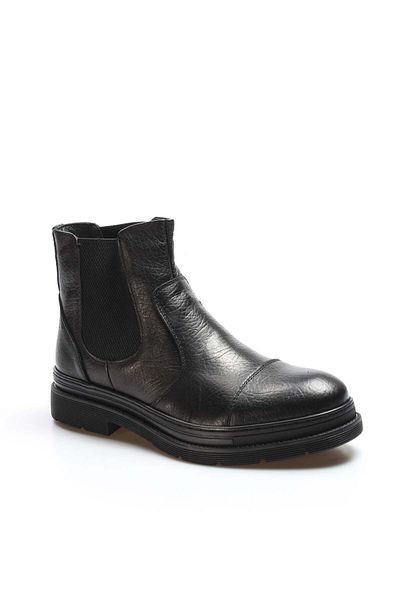 Ayakkabıhane Quality Genuine Leather Men's Black Classic Chelsea Boots Ah08943191311032